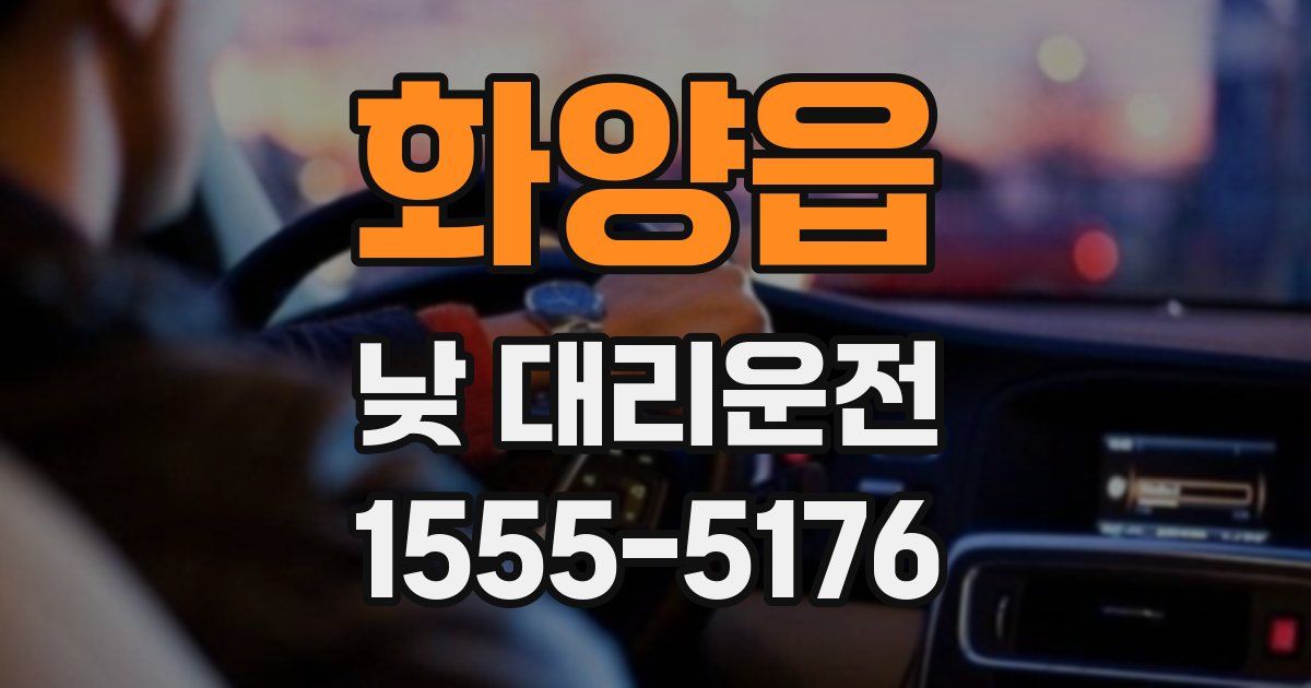 화양읍 낮 대리운전