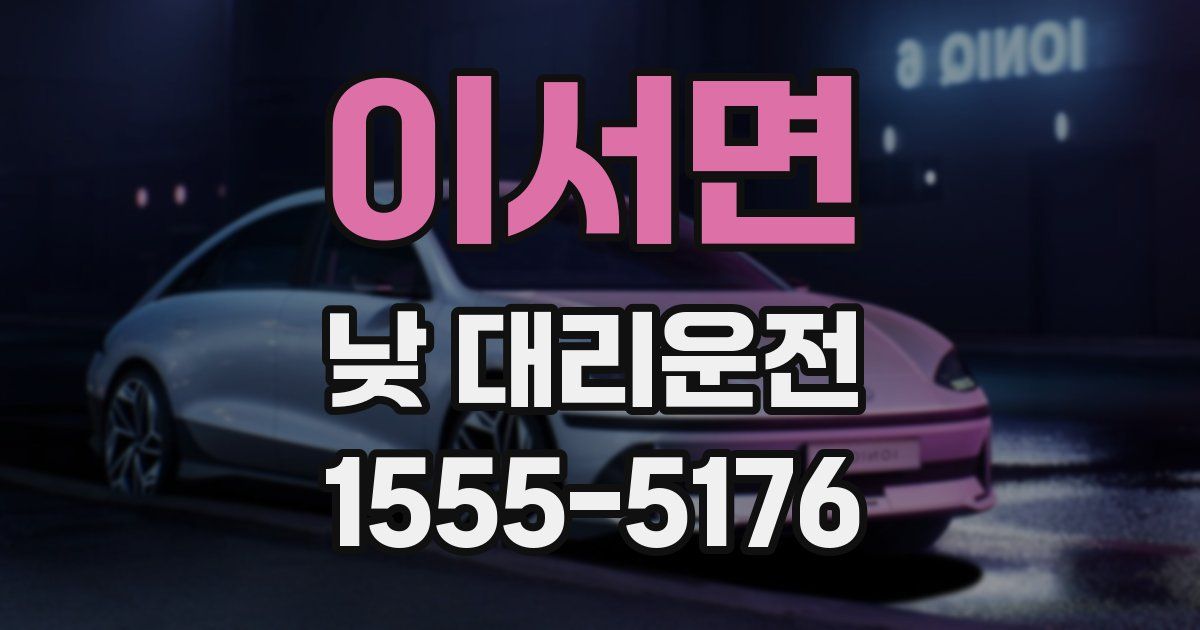 이서면 낮 대리운전