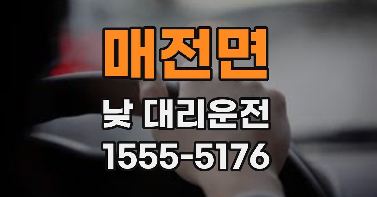 매전면 낮 대리운전