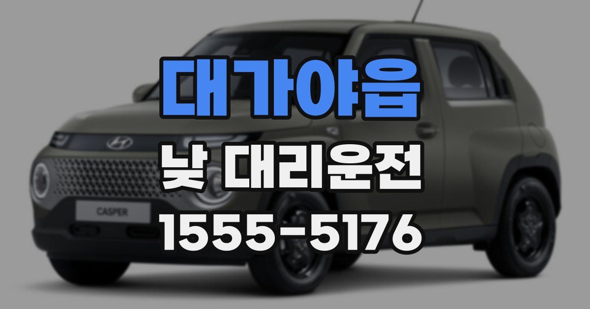 대가야읍 낮 대리운전