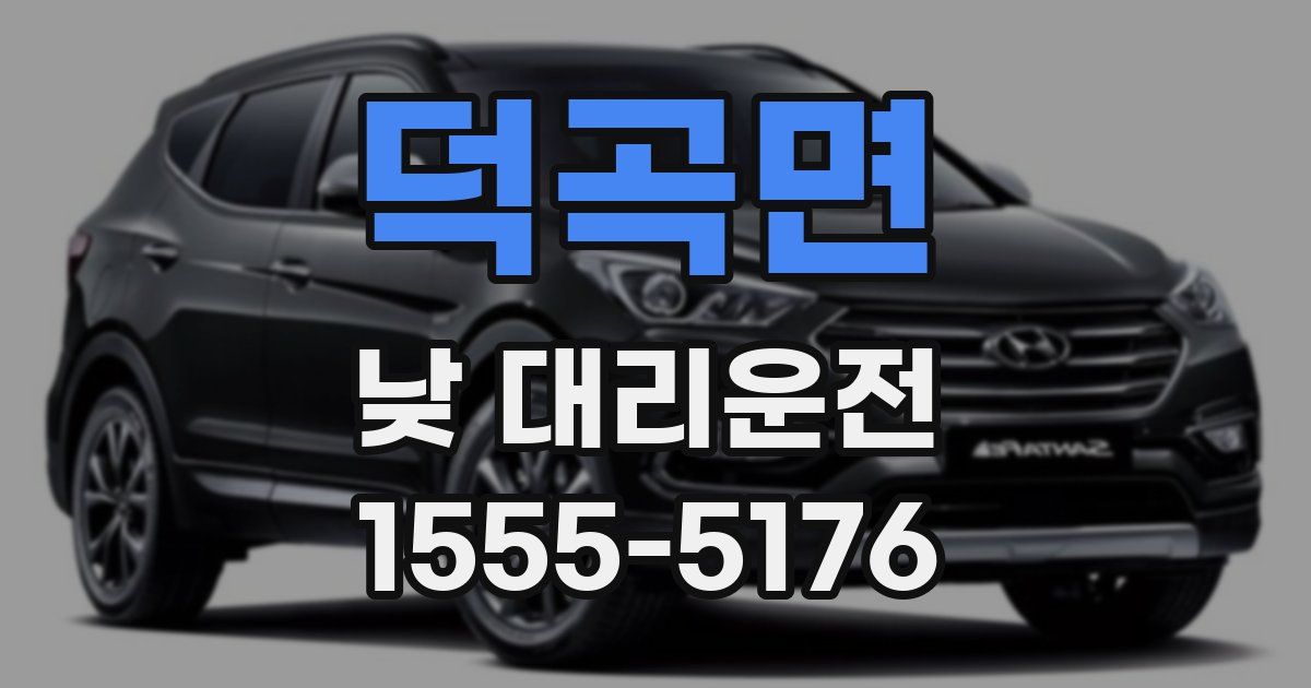 덕곡면 낮 대리운전