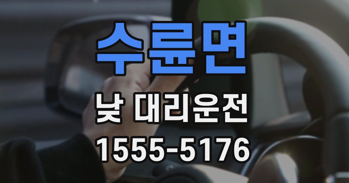 수륜면 낮 대리운전