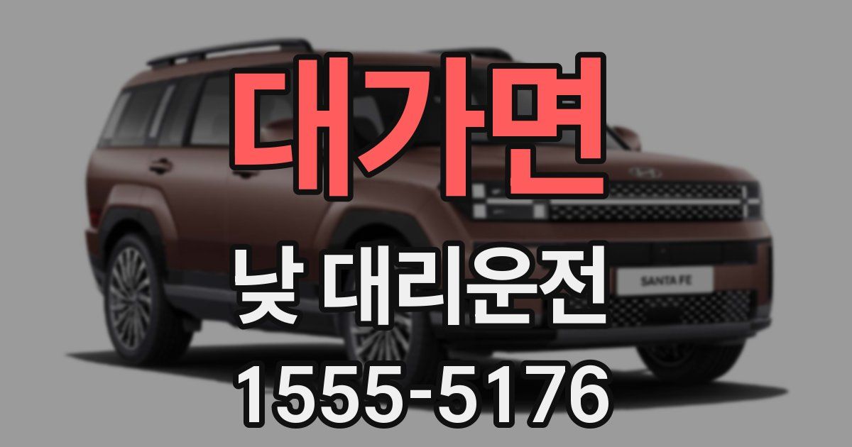대가면 낮 대리운전