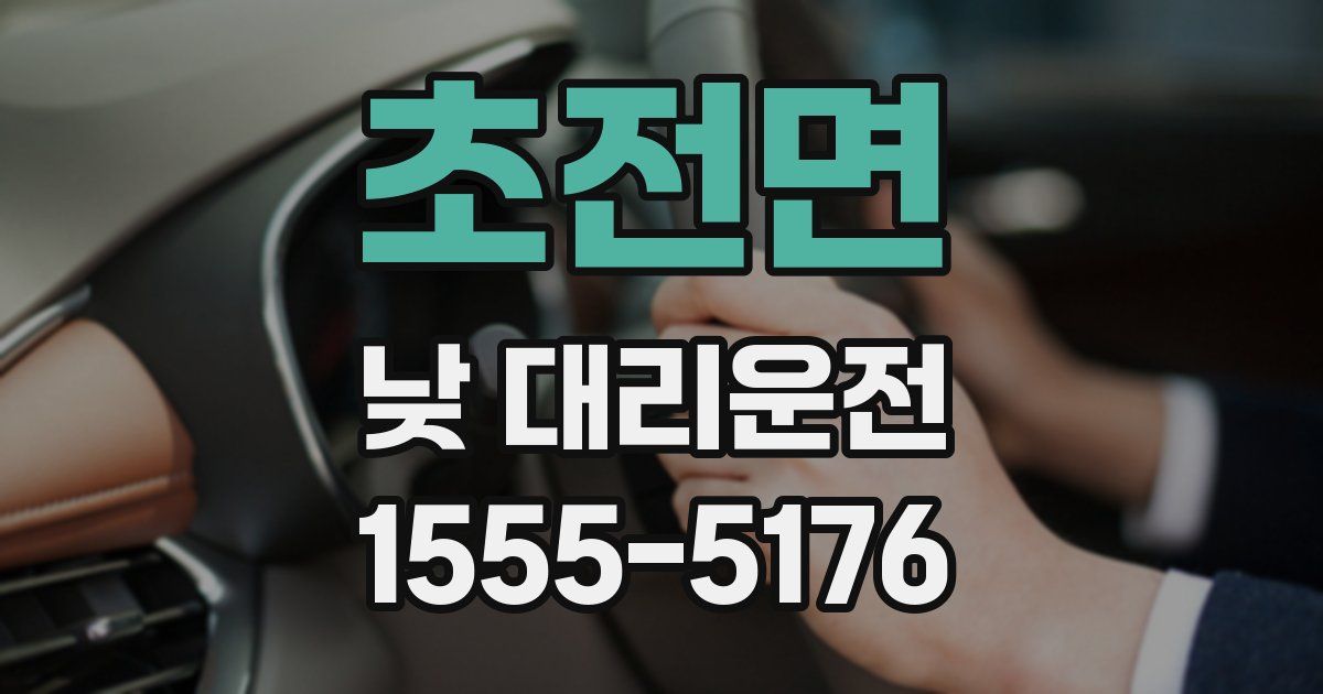 초전면 낮 대리운전