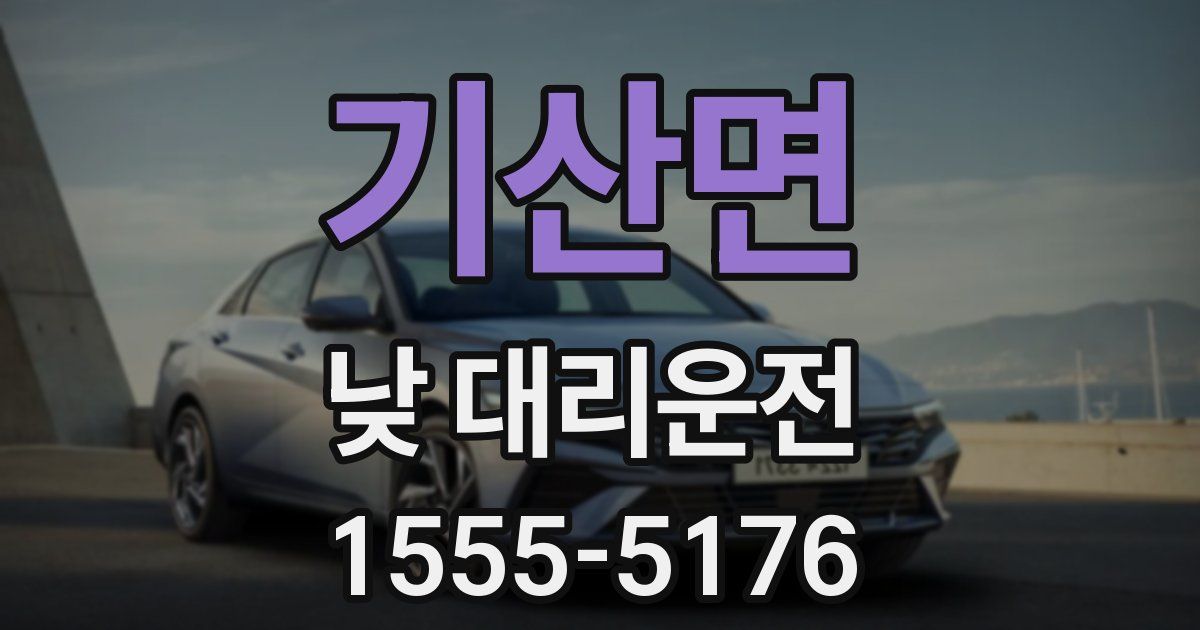 기산면 낮 대리운전