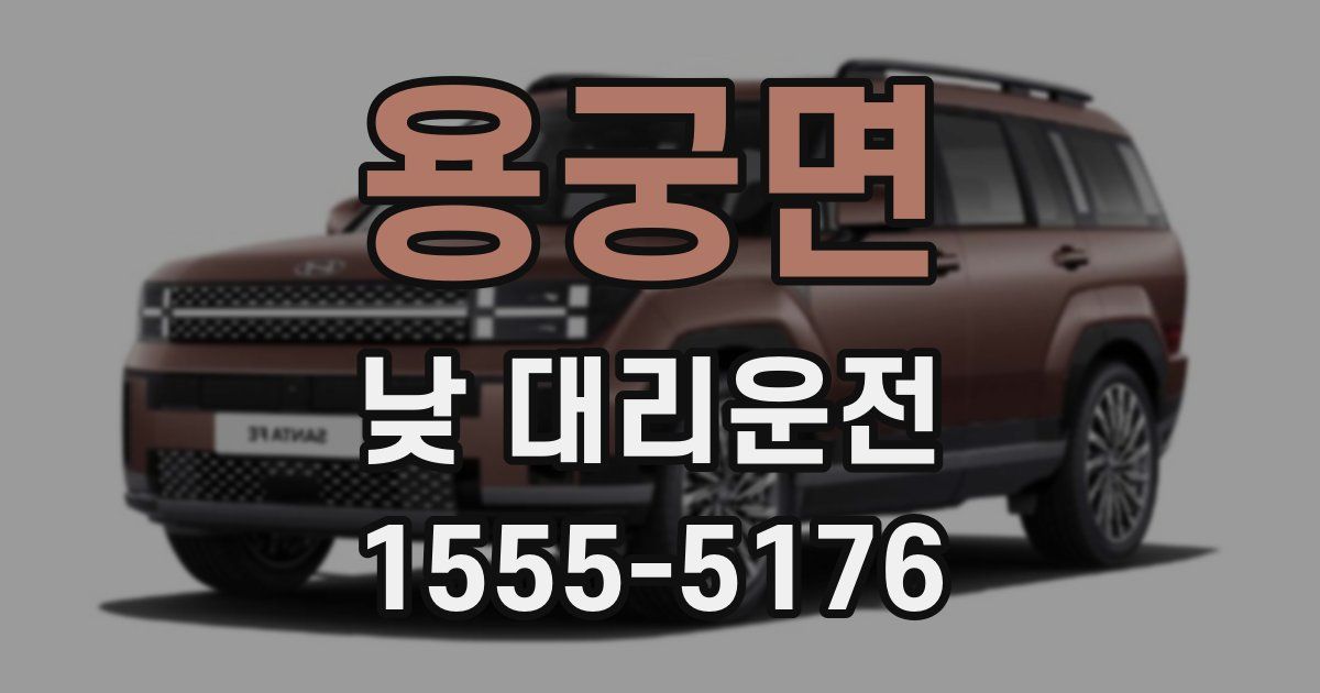 용궁면 낮 대리운전