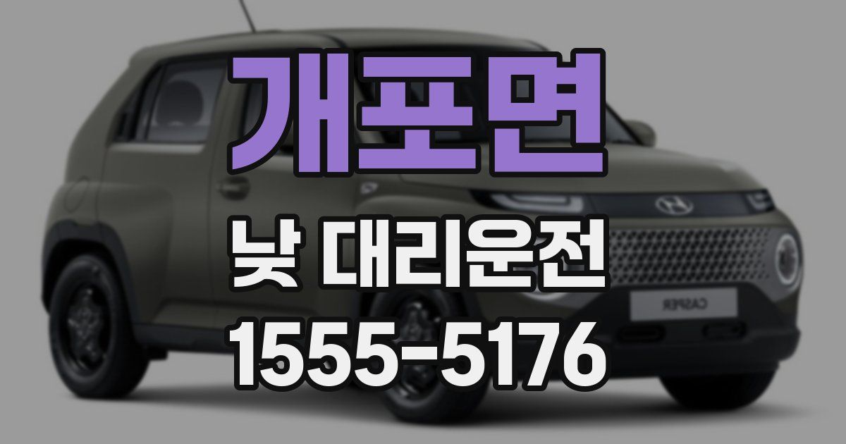 개포면 낮 대리운전
