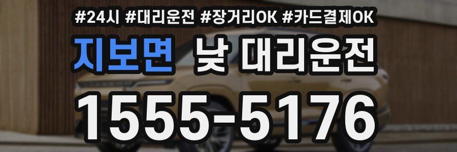 지보면 낮 대리운전