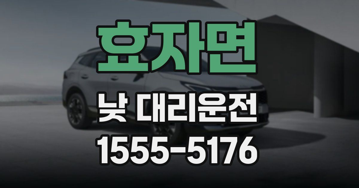 효자면 낮 대리운전