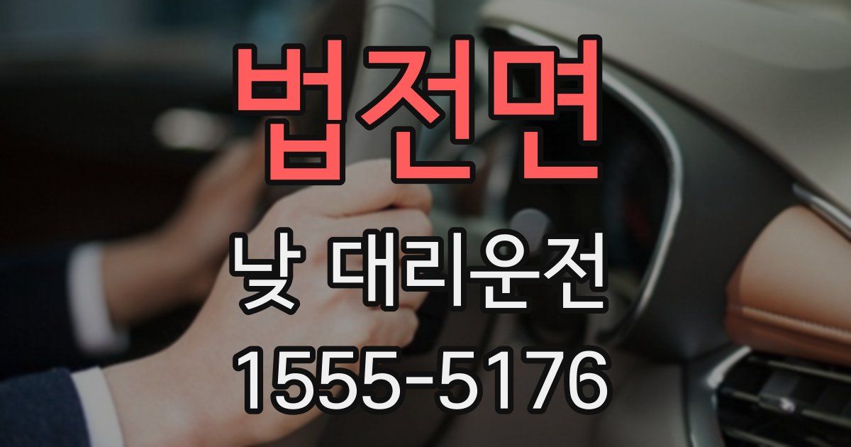 법전면 낮 대리운전