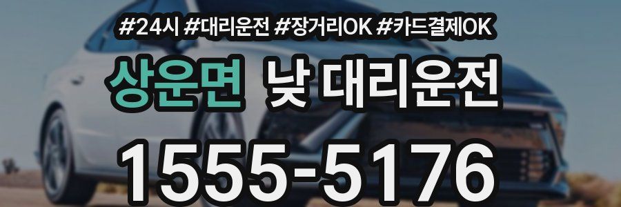 상운면 낮 대리운전