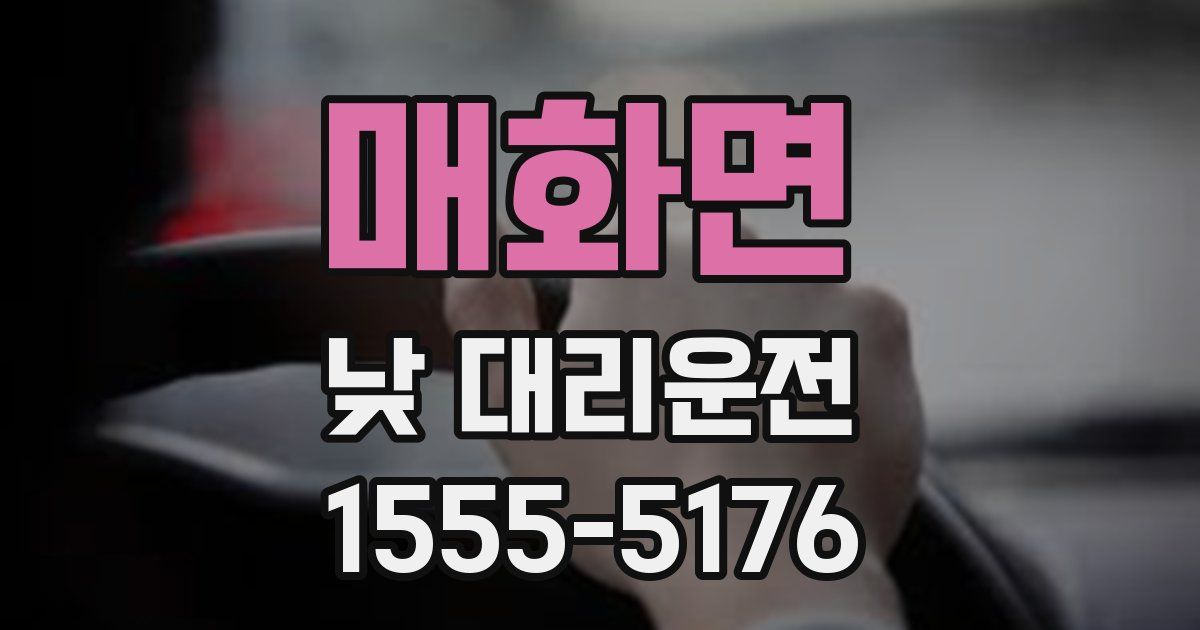 매화면 낮 대리운전