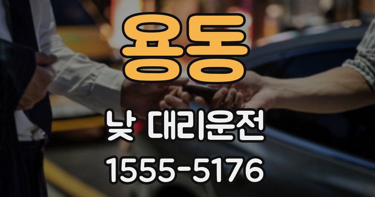 용동 낮 대리운전