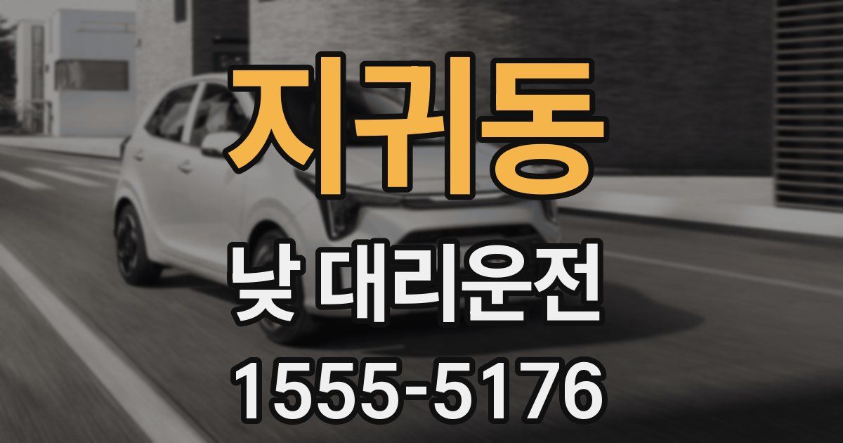 지귀동 낮 대리운전