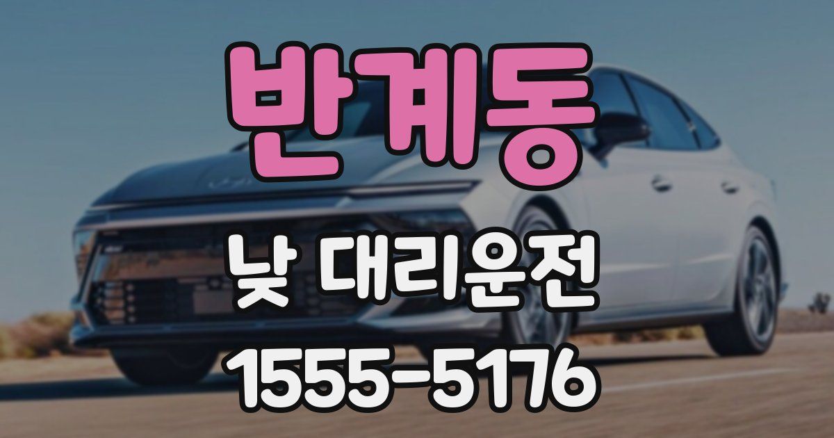 반계동 낮 대리운전