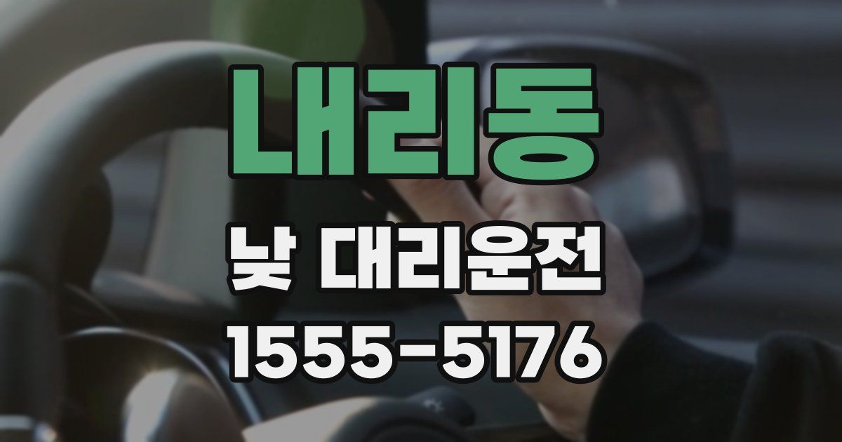 내리동 낮 대리운전