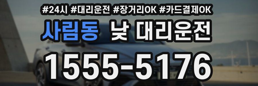 사림동 낮 대리운전