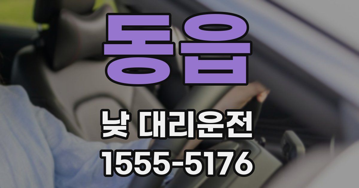 동읍 낮 대리운전