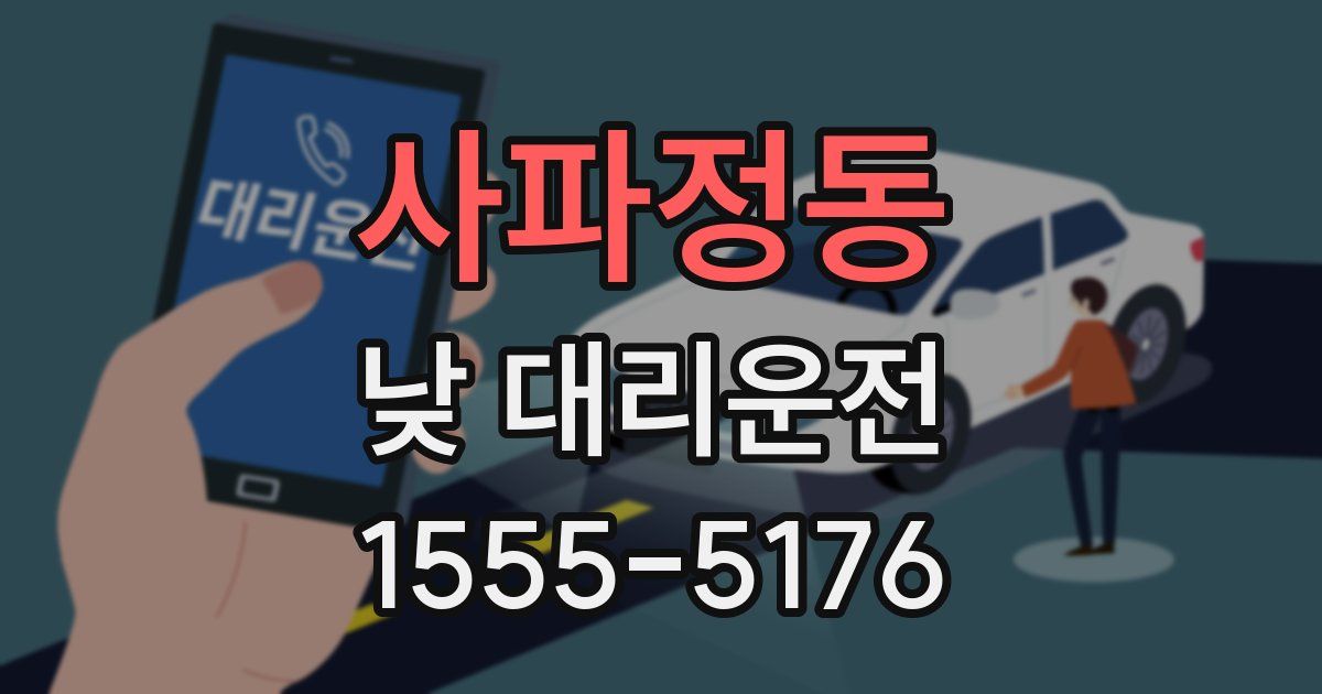 사파정동 낮 대리운전