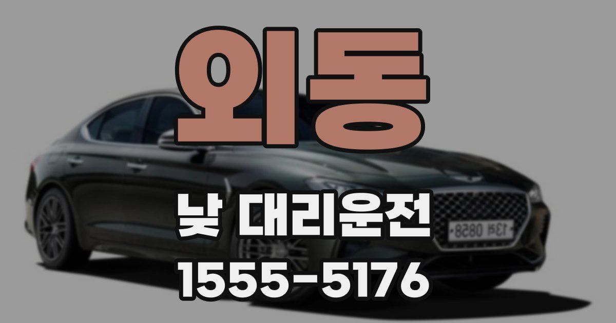 외동 낮 대리운전