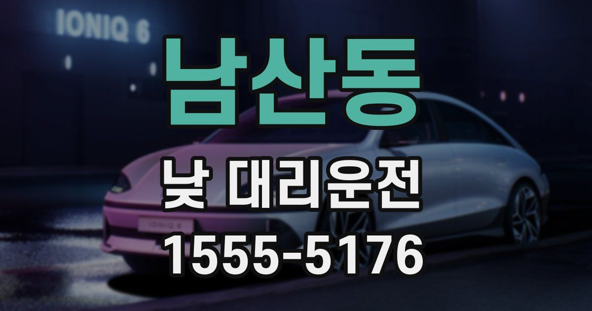남산동 낮 대리운전