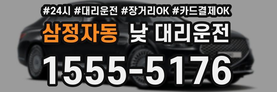 삼정자동 낮 대리운전