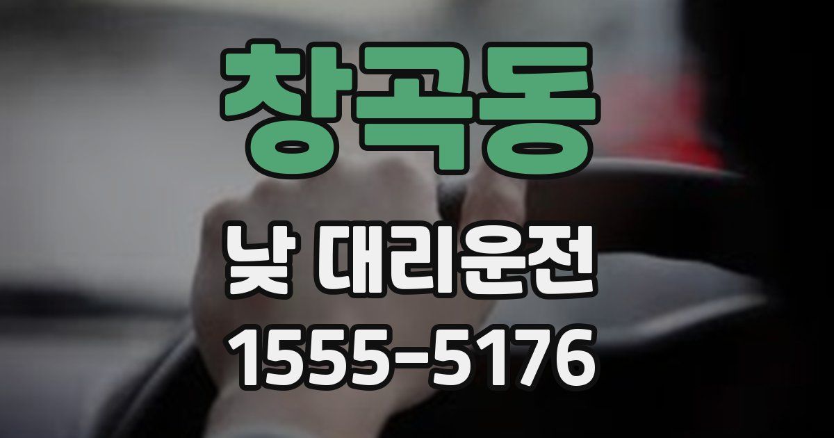 창곡동 낮 대리운전