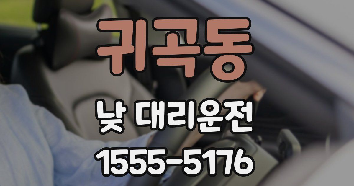 귀곡동 낮 대리운전