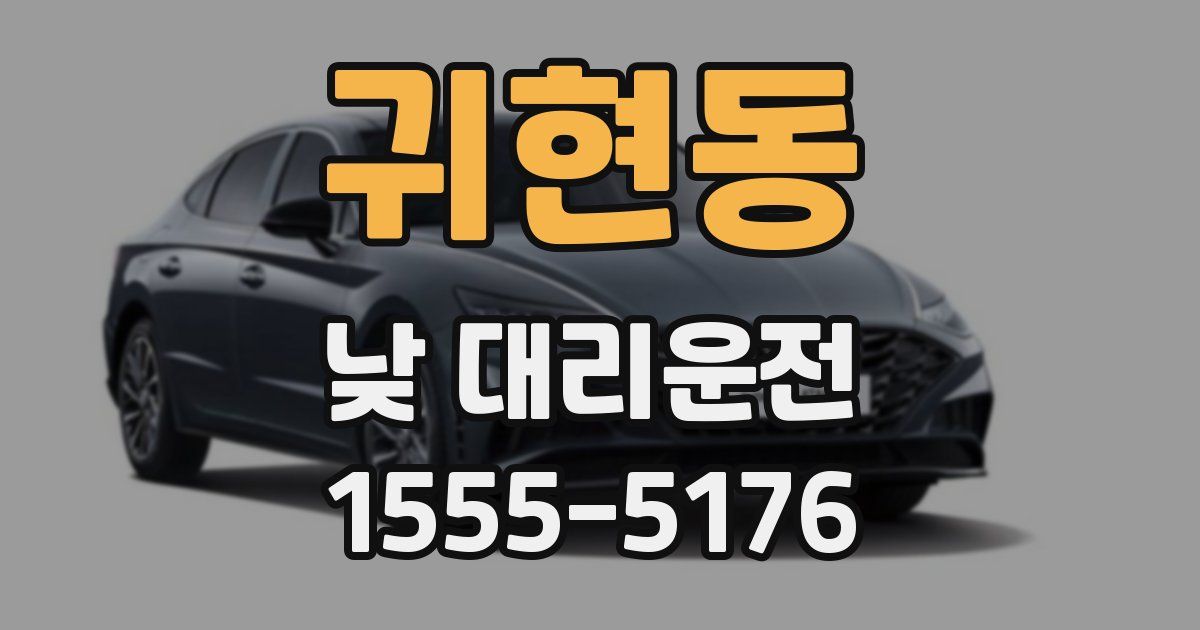귀현동 낮 대리운전