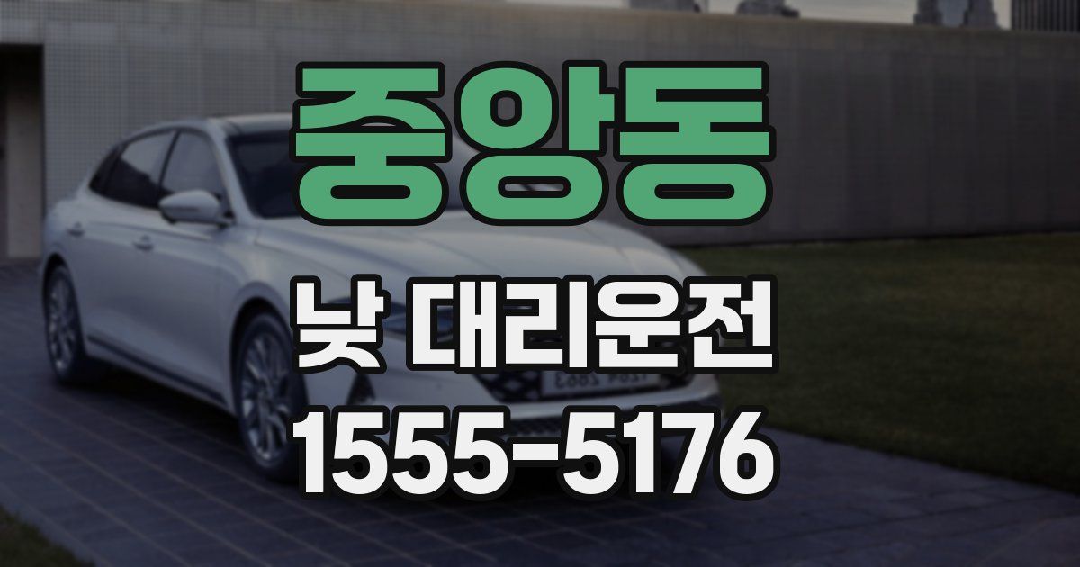 중앙동 낮 대리운전