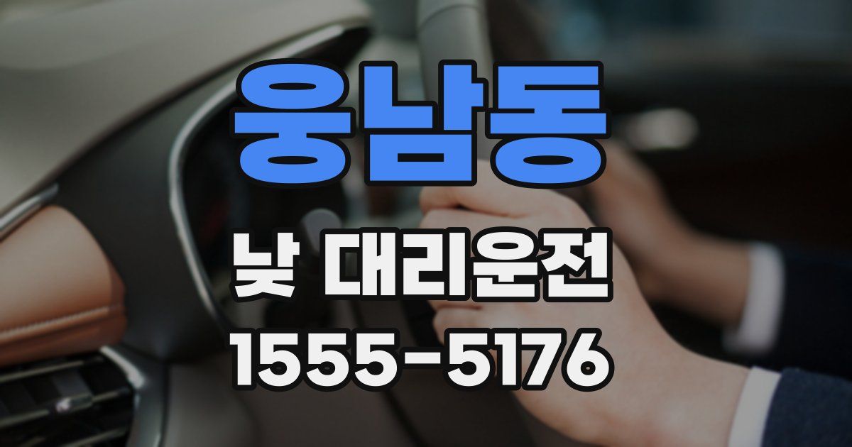 웅남동 낮 대리운전