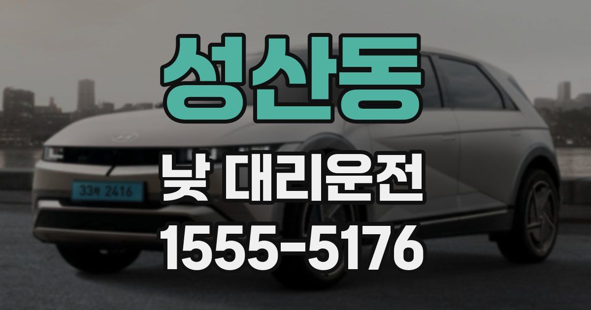 성산동 낮 대리운전
