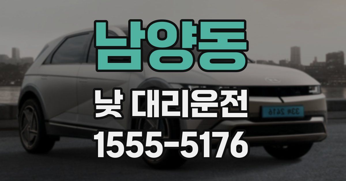 남양동 낮 대리운전