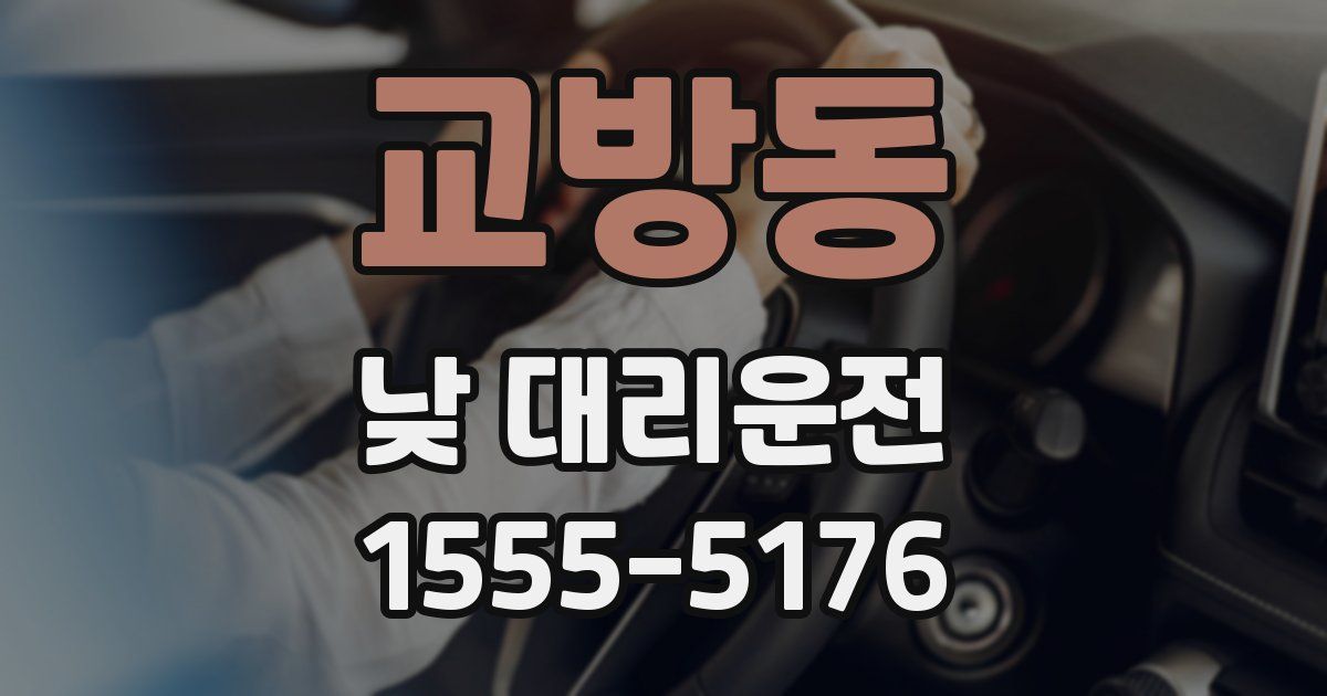교방동 낮 대리운전