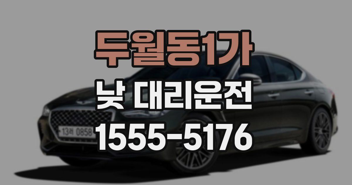 두월동1가 낮 대리운전
