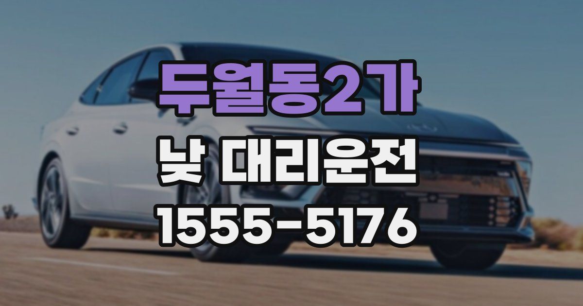 두월동2가 낮 대리운전