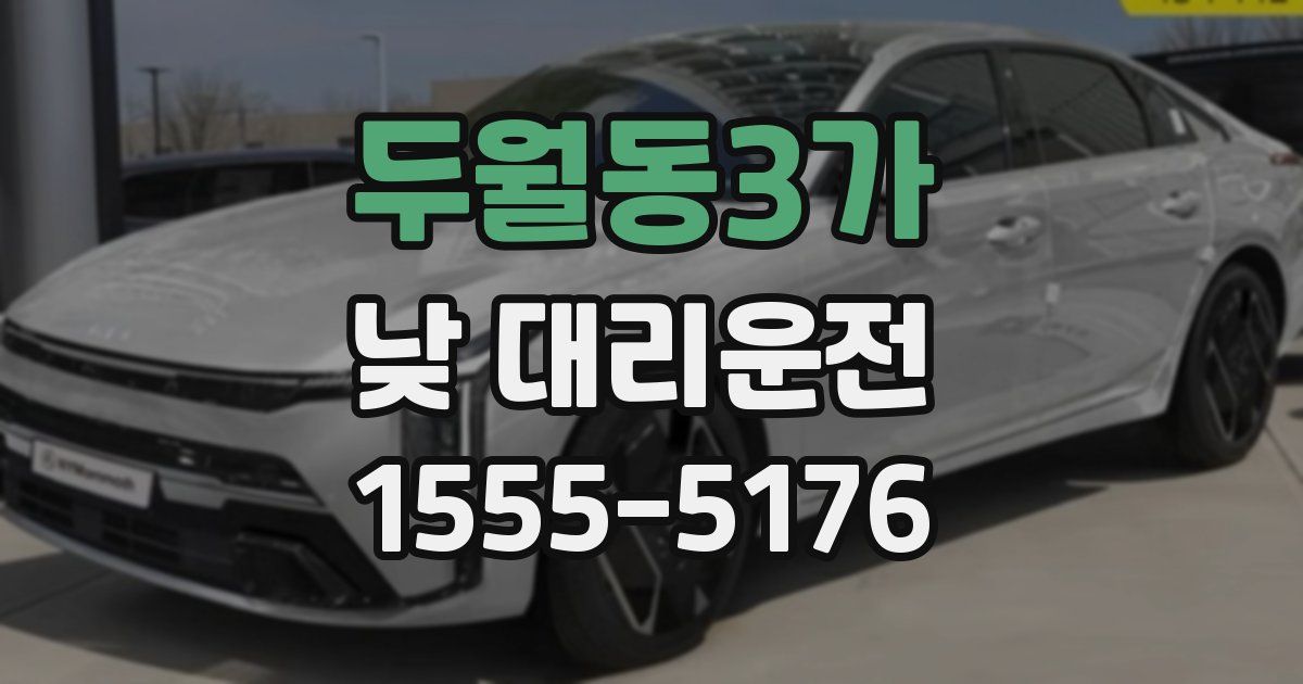 두월동3가 낮 대리운전