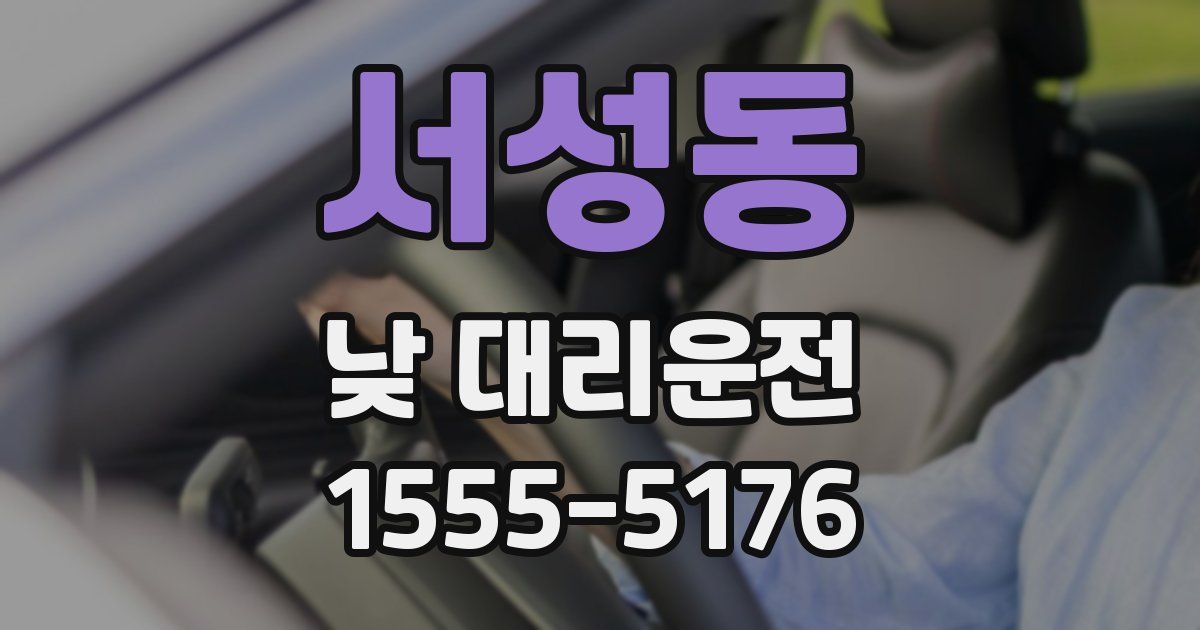 서성동 낮 대리운전