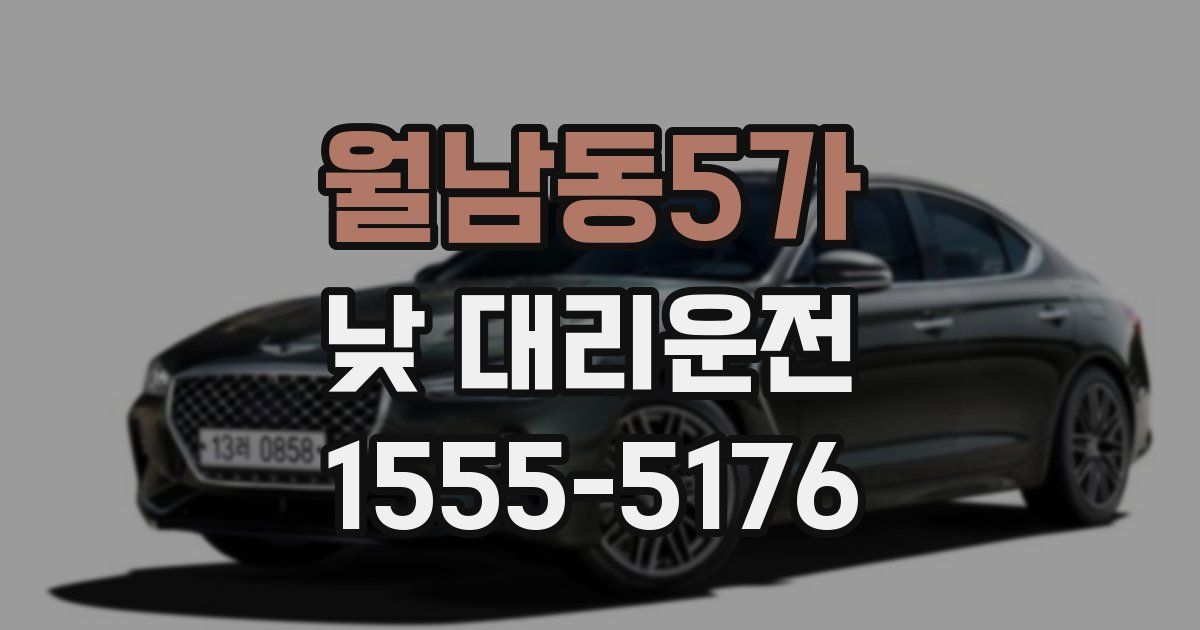 월남동5가 낮 대리운전