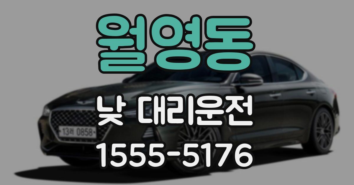 월영동 낮 대리운전