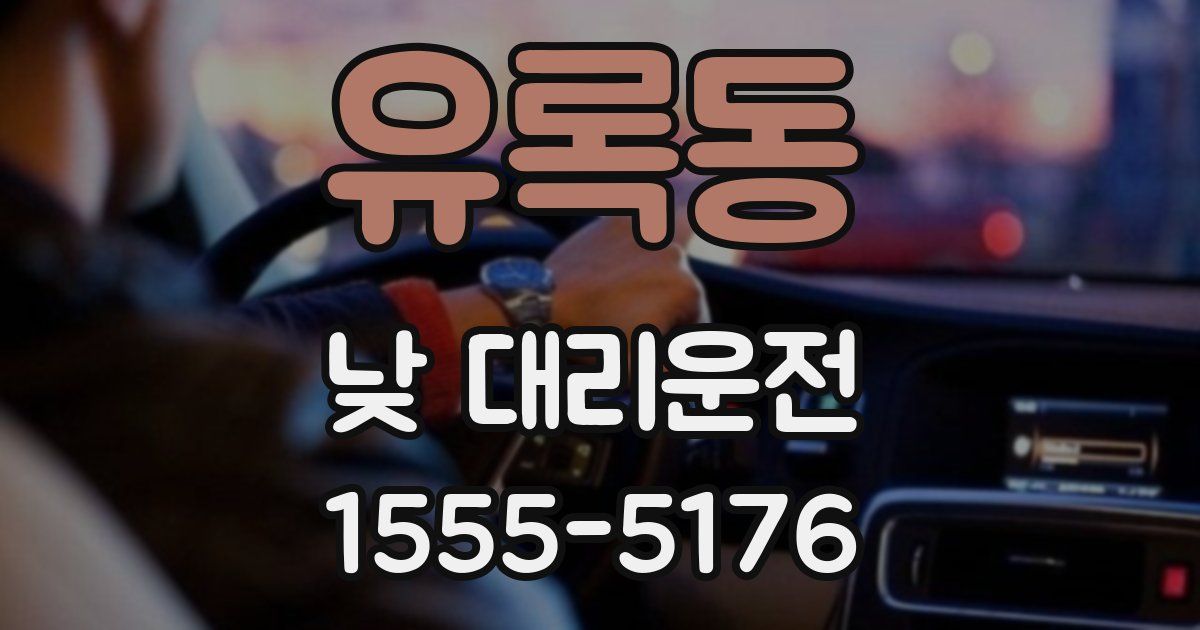 유록동 낮 대리운전