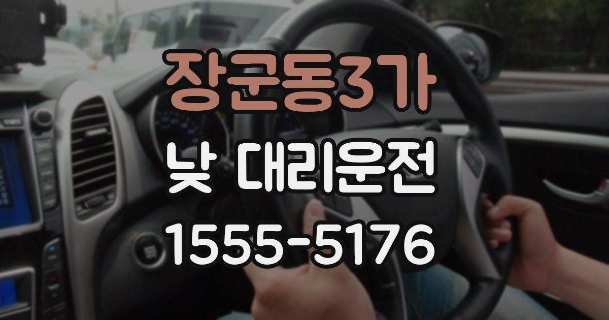 장군동3가 낮 대리운전