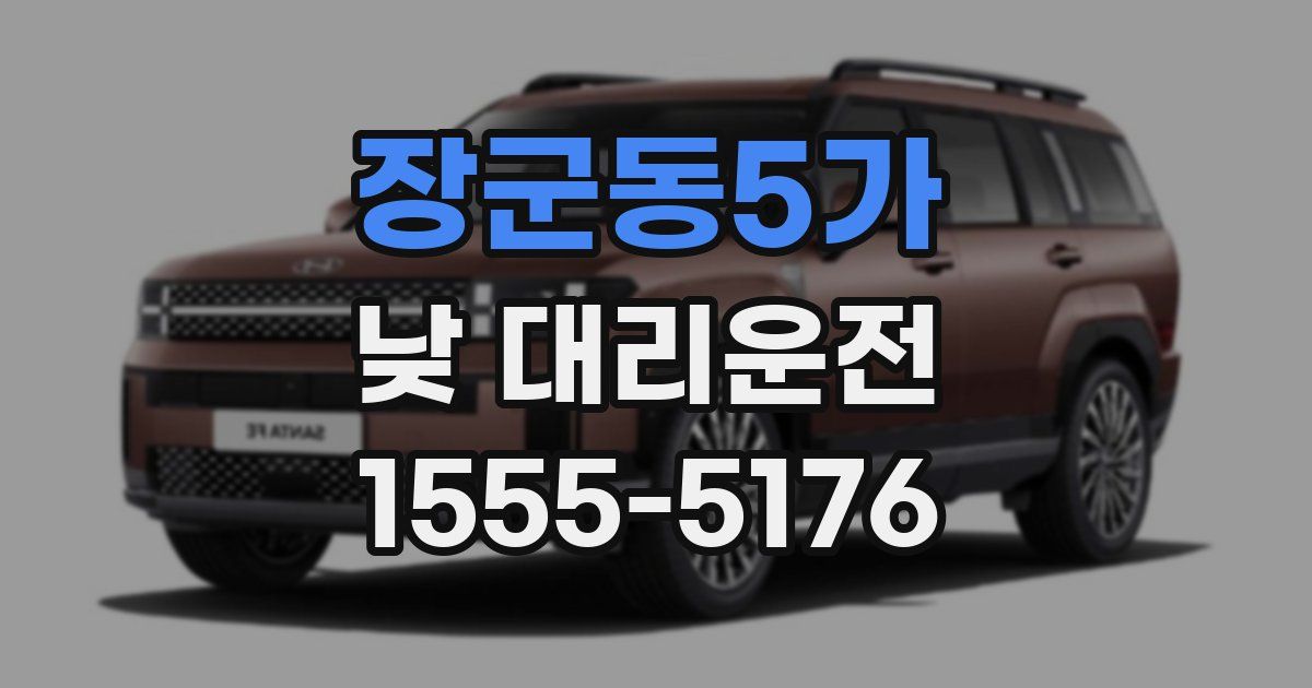 장군동5가 낮 대리운전