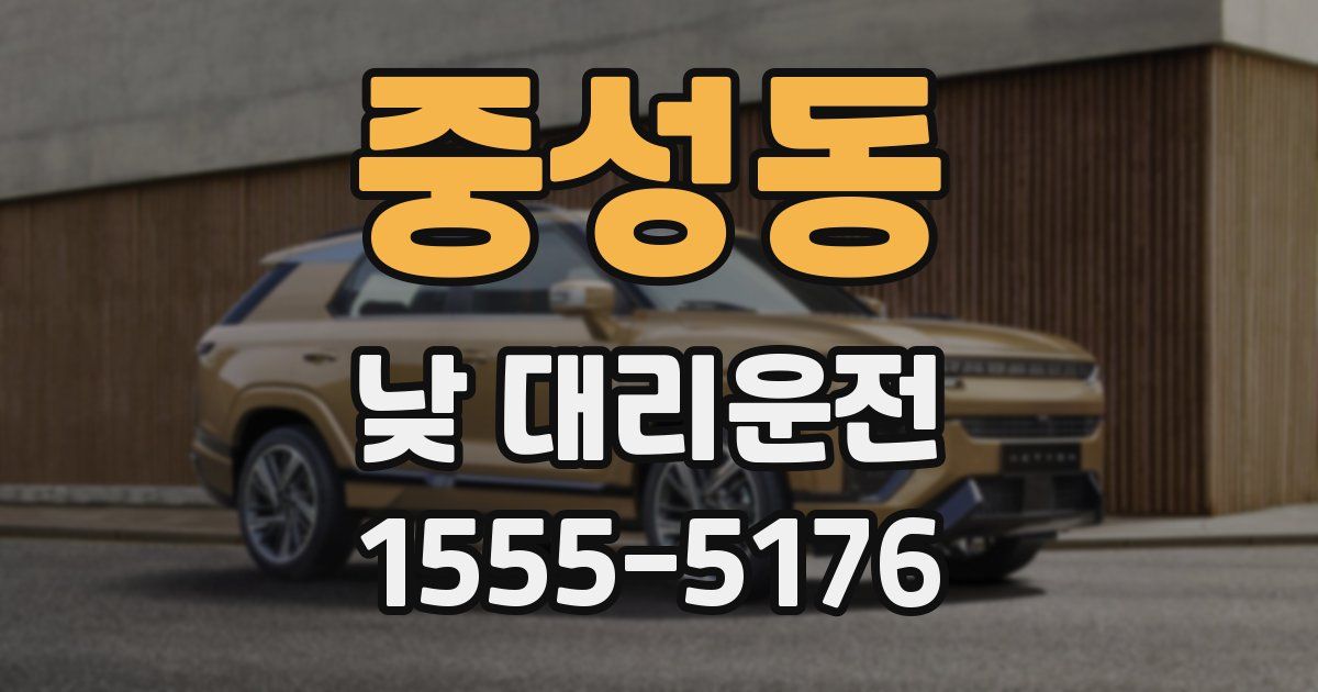 중성동 낮 대리운전