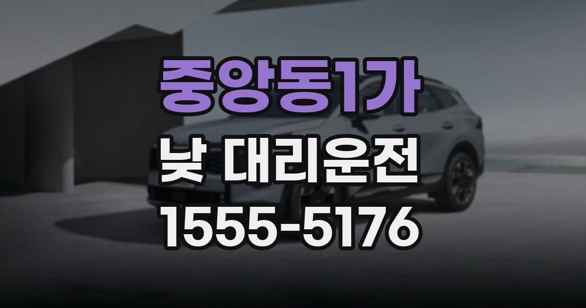 중앙동1가 낮 대리운전