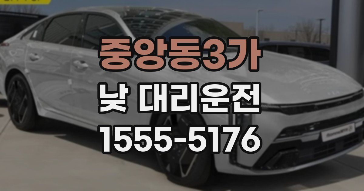 중앙동3가 낮 대리운전
