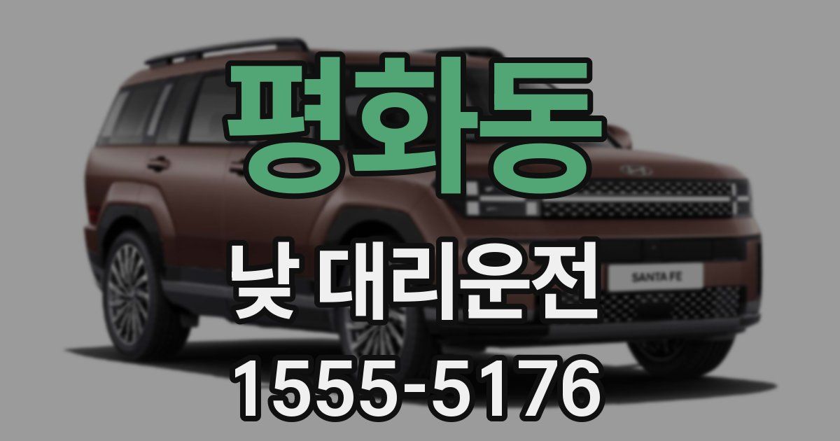 평화동 낮 대리운전