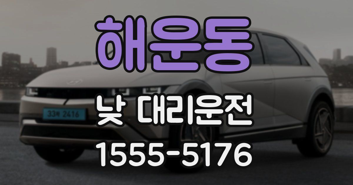해운동 낮 대리운전
