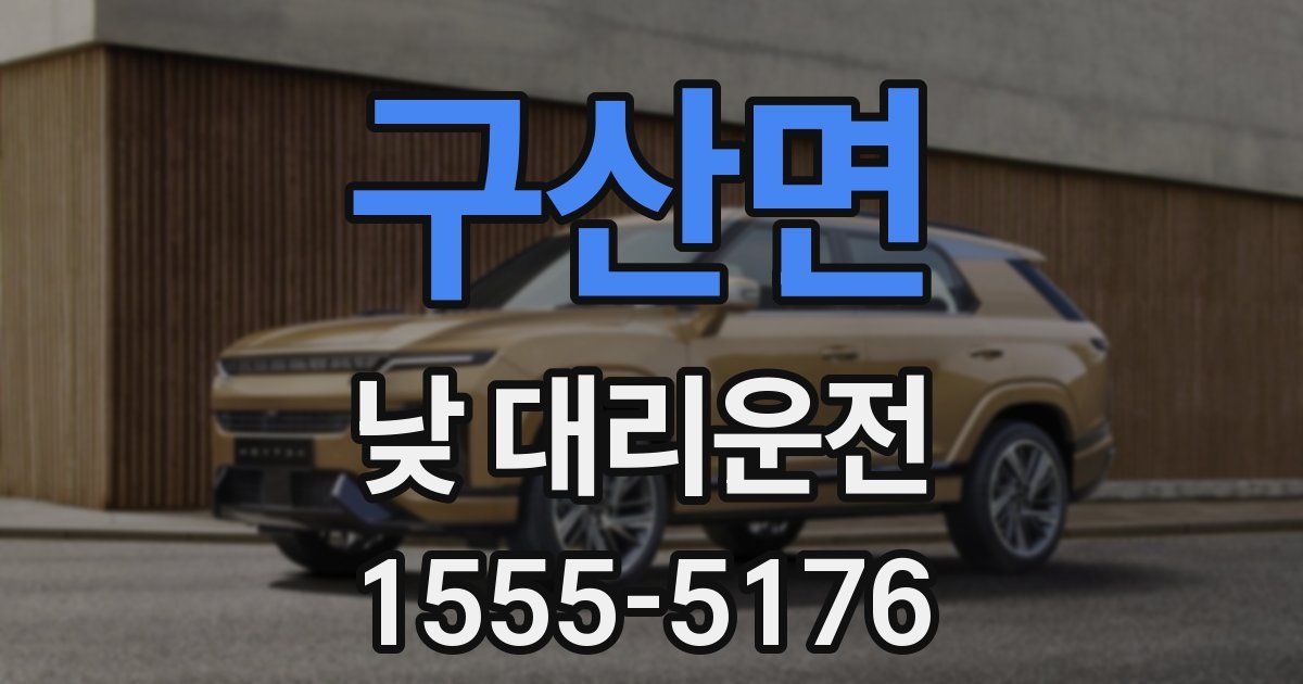 구산면 낮 대리운전