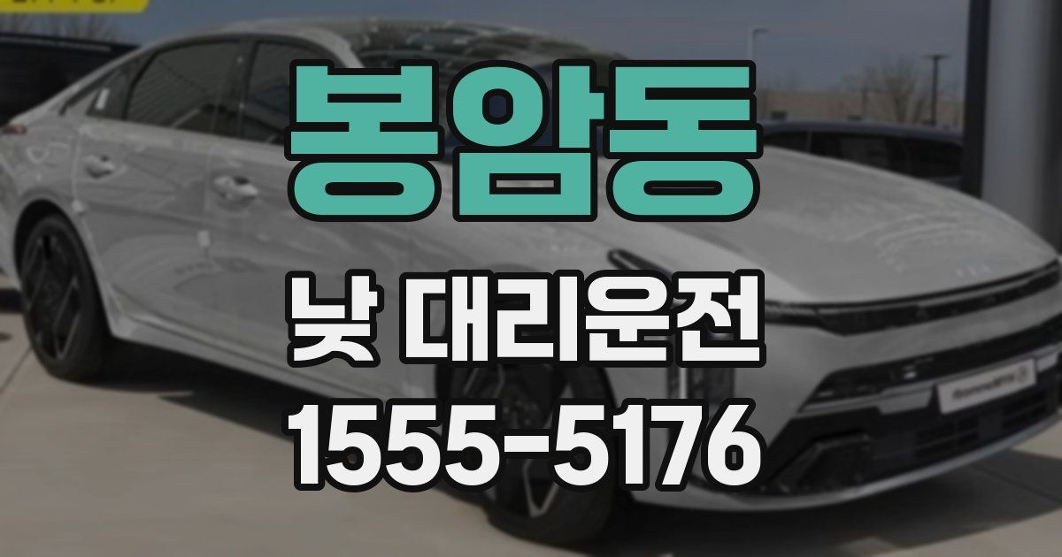 봉암동 낮 대리운전